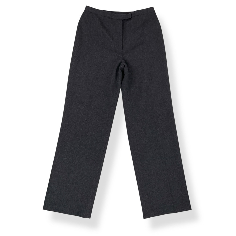 Unbranded Pants Women Size 6 (28x29) Black Wool Blend High Rise Lined Vintage